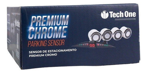 Sensor Estacionamento Cromado Parachoque Metal Tech One Cor Cromado