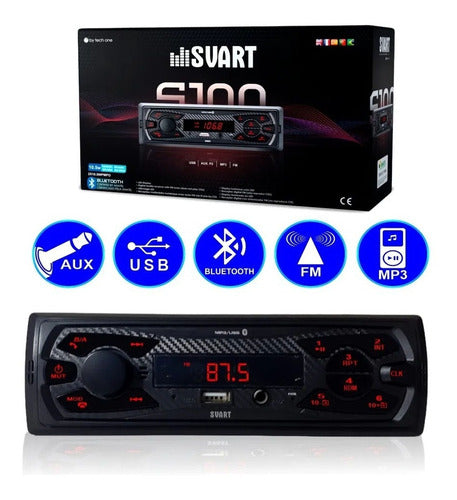 RADIO MP3 BLUETOOTH S100 SVART