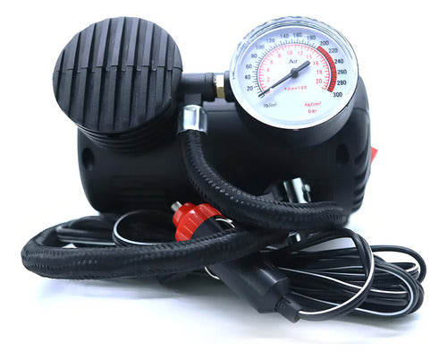 Mini Compressor Automotivo Portatil 12v Tech One 300 Psi Cor Preto Fase Elétrica Monofásica