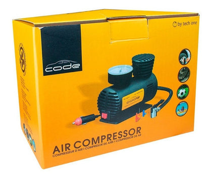 Mini Compressor Automotivo Portatil 12v Tech One 300 Psi Cor Preto Fase Elétrica Monofásica