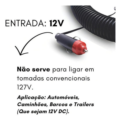 ASPIRADOR DE PO E LIQUIDO AUTOMOTIVO 12V 90W MARCA TECH ONE